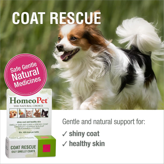 Homeopet Coat Rescue, Skin And Coat Support For Pets, 15 Milliliters