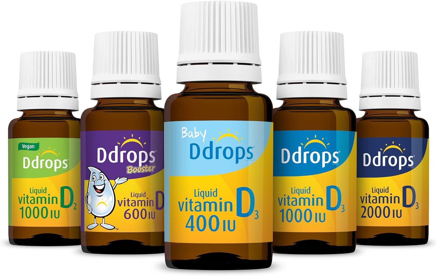 Ddrops Adults 1000 IU 180 Drops, Liquid Vitamin D. Supports Strong Bones & Immune System. No Large Capsules, No Preservatives, Non-GMO, Allergy-Friendly : Health & Household