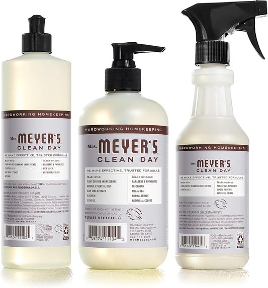 Mrs. Meyer'S Clean Day Kitchen Basics Set, Includes: Multi-Surface Cleaner, Hand Soap, Dish Soap, Lavender Scent, 3 Count Pack