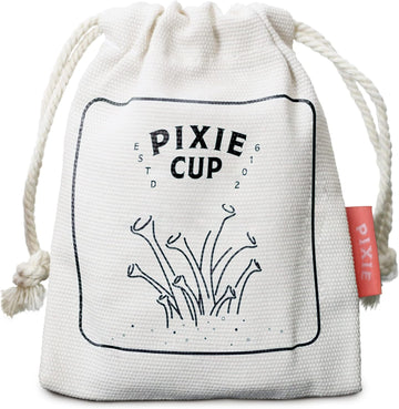 Pixie Menstrual Cup Storage Bag Case - 100% Organic Cotton Reusable Holder for Period Cups, Discs, and Kegel Balls - Store After Using Sterilizer or Wash - Container to Keep Menstrual Cup Cleaner