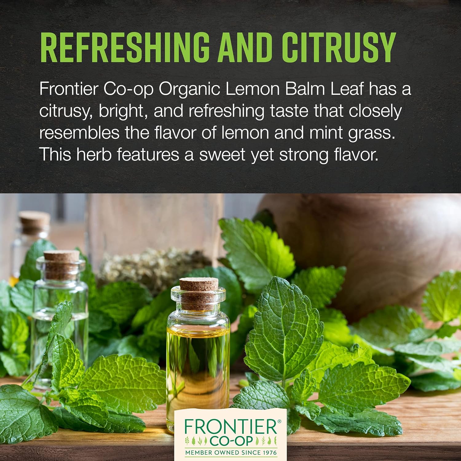 Frontier Co-op Organic Cut & Sifted Lemon Balm Leaf 1lb - Dried Lemon Balm Herb Lemon Balm Loose Leaf Tea Herb - Melissa Tea, Toronjil Tea : Grocery & Gourmet Food