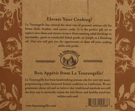 La Tourangelle Infused Trio Of Oils - Infused Herbs De Provence Oil, Infused Garlic Oil, Infused Basil Oil Gift Set, 8.45 Fl Oz (Set Of 3)