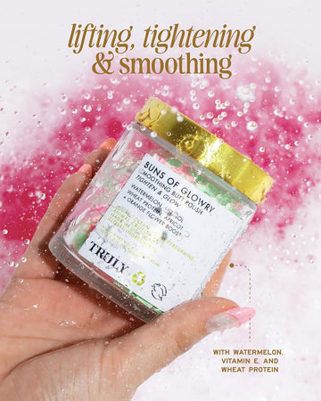 Truly Beauty Buns Of Glowry Body Polish - Exfoliating Body Scrub - Brightening Body Scrubs For Women Exfoliation, Keeps Skin Hydrated, Helps Smoothen Cellulite And Stretch Marks - 2 Oz