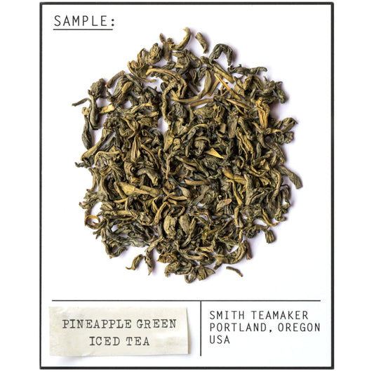 Smith Teamaker Pineapple Green Iced Tea No. 81, Refreshing, Caffeinated, Sustainably Grown Organic Full Leaf Green Iced Tea, 10 Count, 1 Quart Sachets