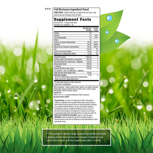 Irwin Naturals Stress-Defy - 84 Liquid Soft-Gels - Promotes Calmness & Relaxation - With Rhodiola & L-Theanine - 84 Servings