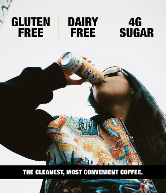 Loco Coffee Churro Oat Milk Latte Cold Brew Coffee [Churro] 11 Ounce Can, 12 Count | Medium Roast, 180Mg Caffeine | Gluten Free And Dairy Free | Low Sugar, Low Calorie Iced Coffee