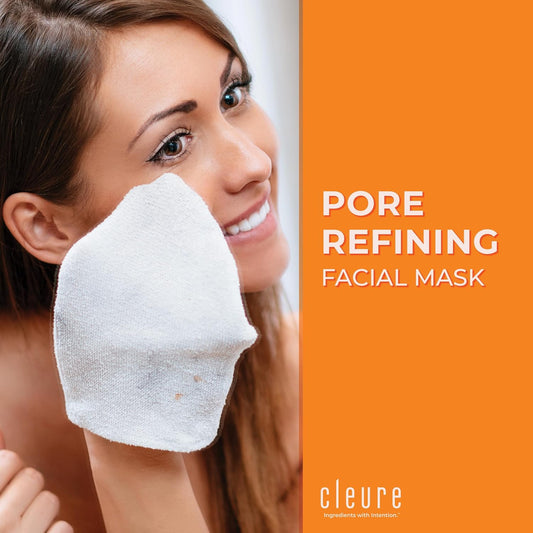 Cleure Pore Minimizing Face Mask - Unclogs Pores, Provides Oil Control & Soothes - Kaolin Clay, Shea Butter & Dead Sea Mud Mask For All Skin Types Including Sensitive, Acne Prone, & Dry Skin (4 Oz)