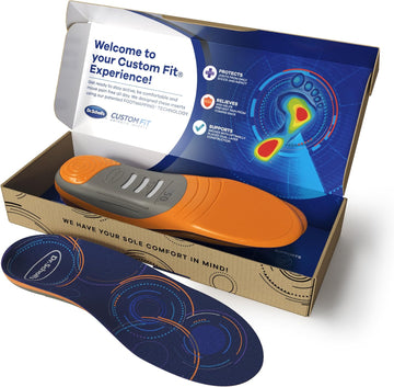 Dr. Scholl'S Custom Fit Comfort Insoles, Low Arch Support Shoe Inserts For Women Size 9.5-10 | Men 8.5-9, Full Length Insoles Men Women, Superior All Day Comfort And Plantar Fasciitis Relief. Cf750