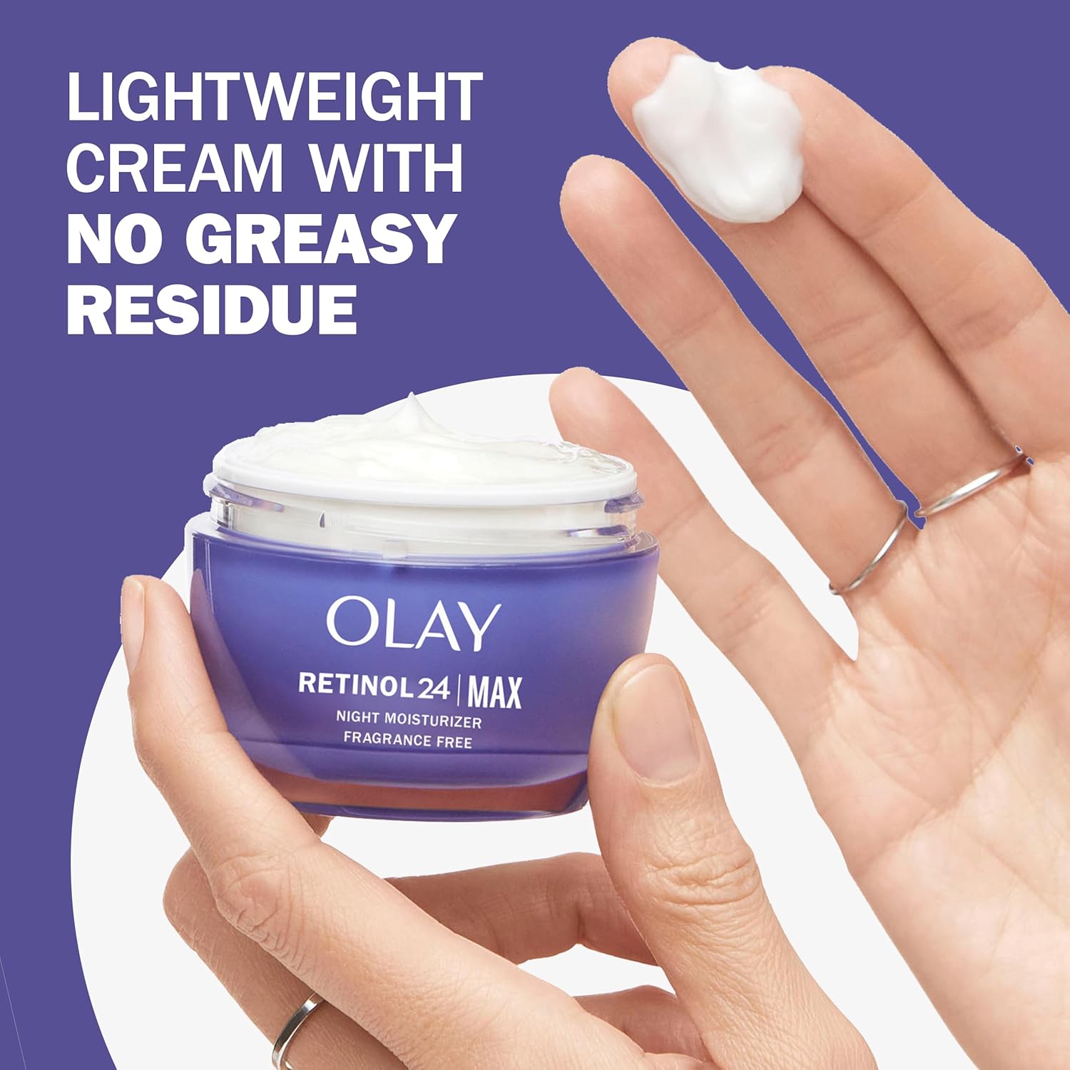 Olay Retinol 24 Max Moisturizer, Retinol Hydrating Night Face Cream, Non Greasy, Fragrance-Free 1.7 oz : Beauty & Personal Care