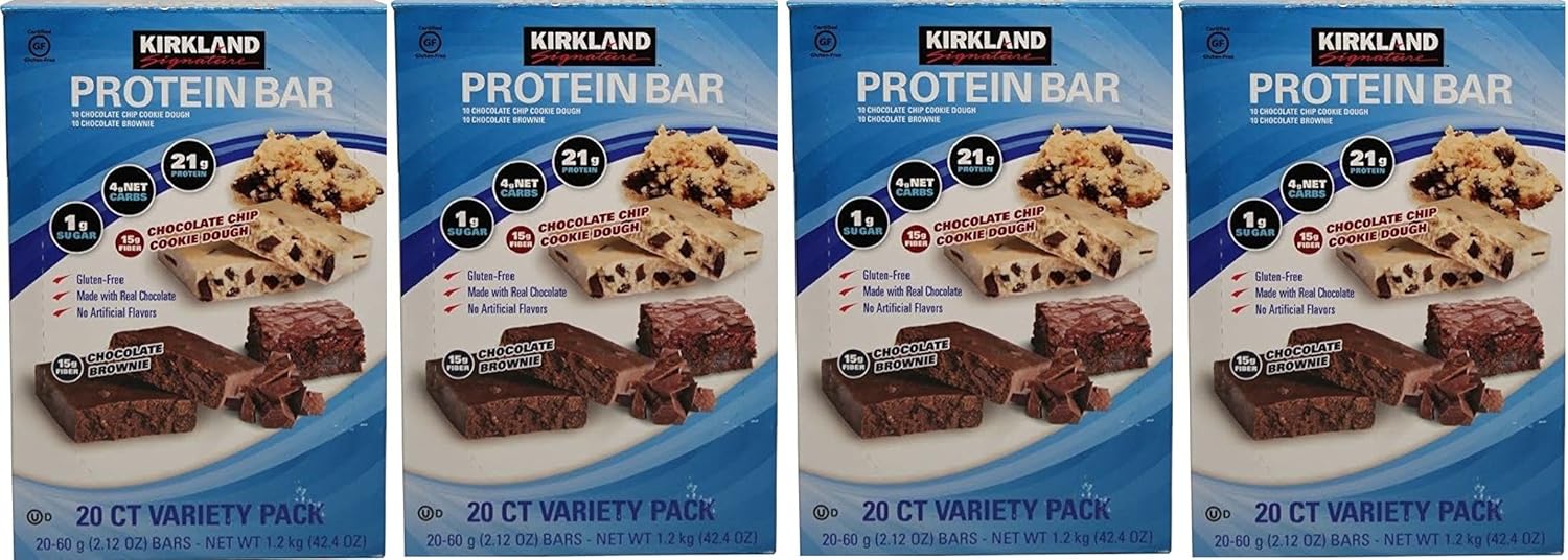 Kirkland Signature Protein bar energy variety pack PrIBEL, 4Pack (20 Count)