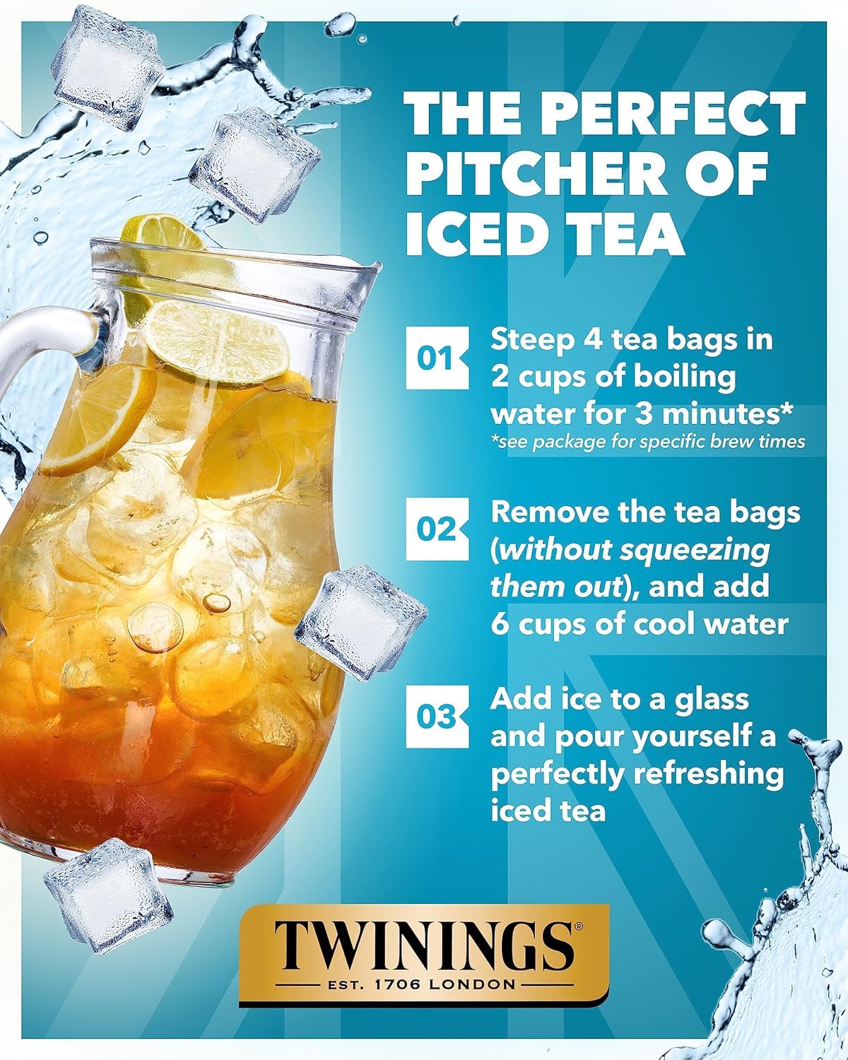 Twinings Lemon & Ginger Herbal Tea, 50 Count Pack Of 1, Individually Wrapped Bags, Tangy Lemon & Spicy Ginger, Decaffeinated