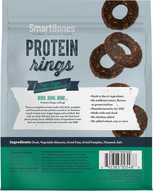 Smartbones Protein Rings With Real Duck, Pumpkin And Flaxseed, 5 Oz