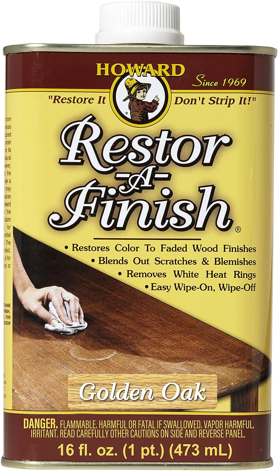 Howard Products RF3016 Restor-A-Finish, 16 Fl Oz (Pack of 1), Golden Oak