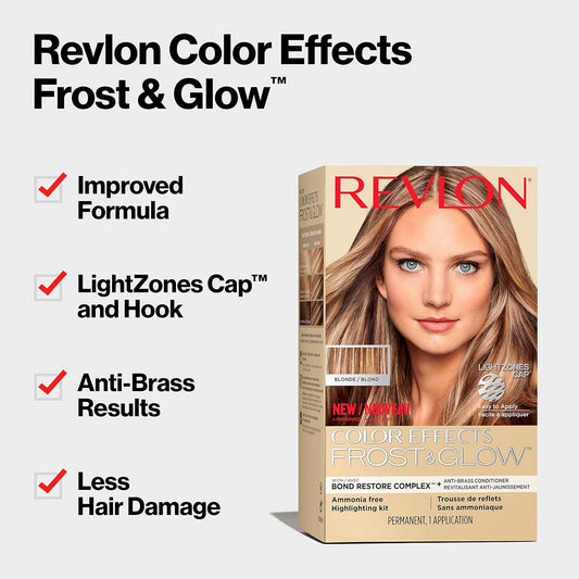 Revlon Permanent Hair Color, Permanent Hair Dye, Color Effects Highlighting Kit, Ammonia Free & Paraben Free, 20 Blonde, 8 Oz, (Pack Of 1)