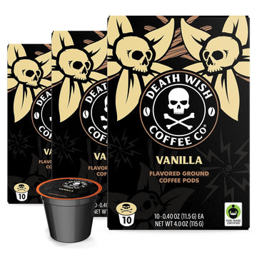 Death Wish Coffee, Vanilla Single Serve Pods (30 Count)