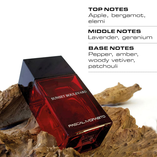 Sunset Boulevard- 3.4 Oz Eau De Toilette - Fragrance Mist For Men - Spicy Woody Aromatic Scent - Cologne Spray With Apple, Geranium, Pepper, Veviter Amber, Patchouli Accords