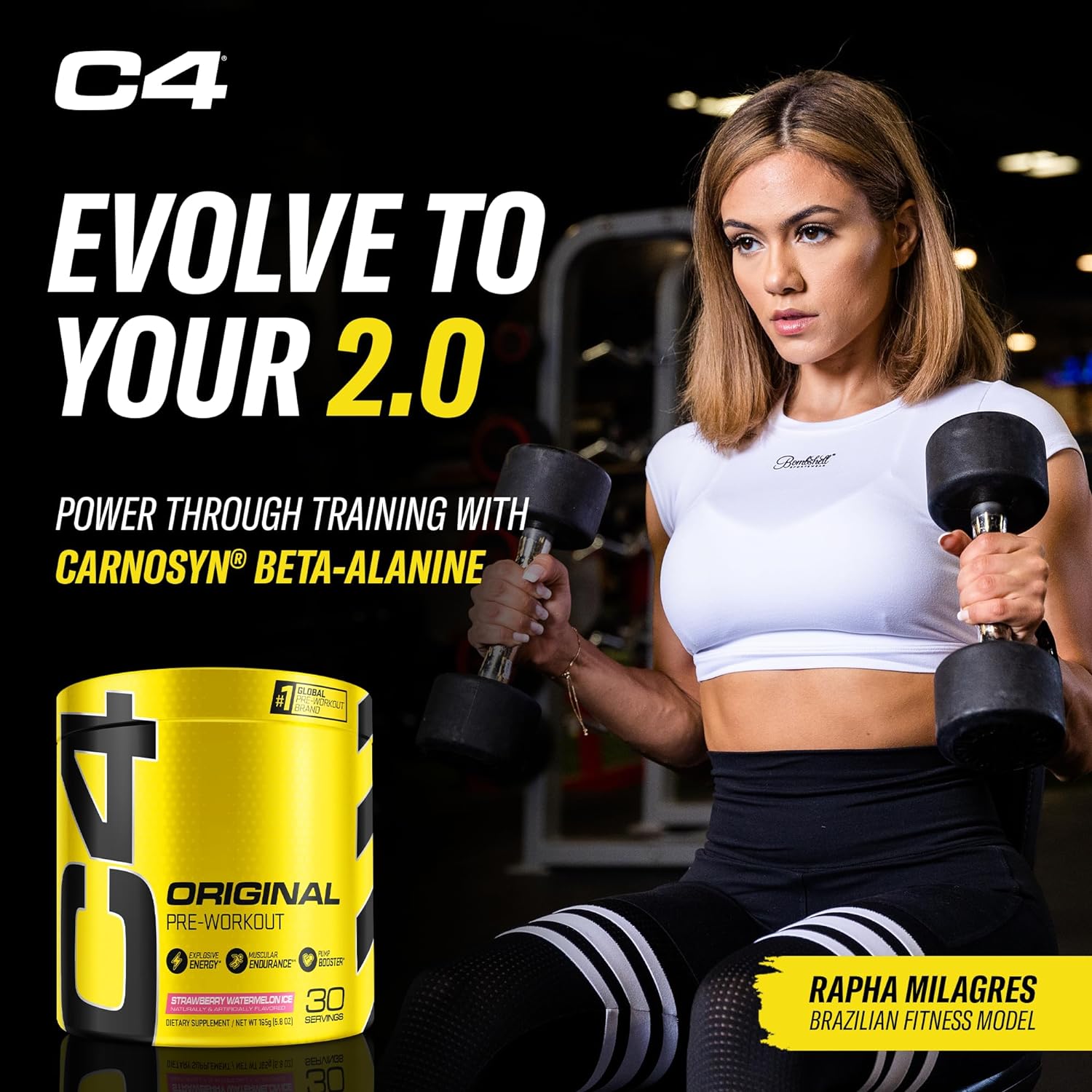 Cellucor C4 Original Pre Workout Powder Strawberry Watermelon Ice Sugar Free Preworkout Energy for Men & Women 150mg Caffeine + Beta Alanine + Creatine - 30 Servings (Packaging May Vary) : Health & Household