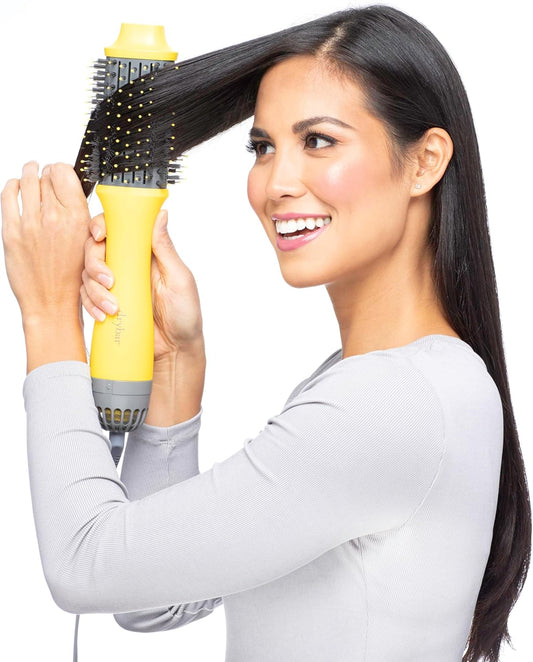 Drybar Double Shot Oval Blow-Dryer Brush | 2.4-Inch Hot Air Brush For Voluminous Waves | Less Frizz, More Shine And Smooth Blow-Dry With Ionic Technology | 2-In-1 Hair Dryer And Styler
