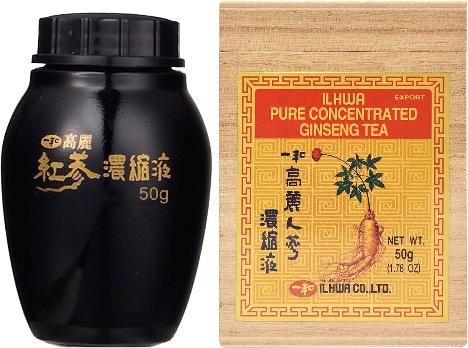 ILHWA Pure Concentrated Ginseng Extract (1.76oz, 50g) - 100% Pure Korean Ginseng Tea - For Immunity. Ginsenoside 750 mg