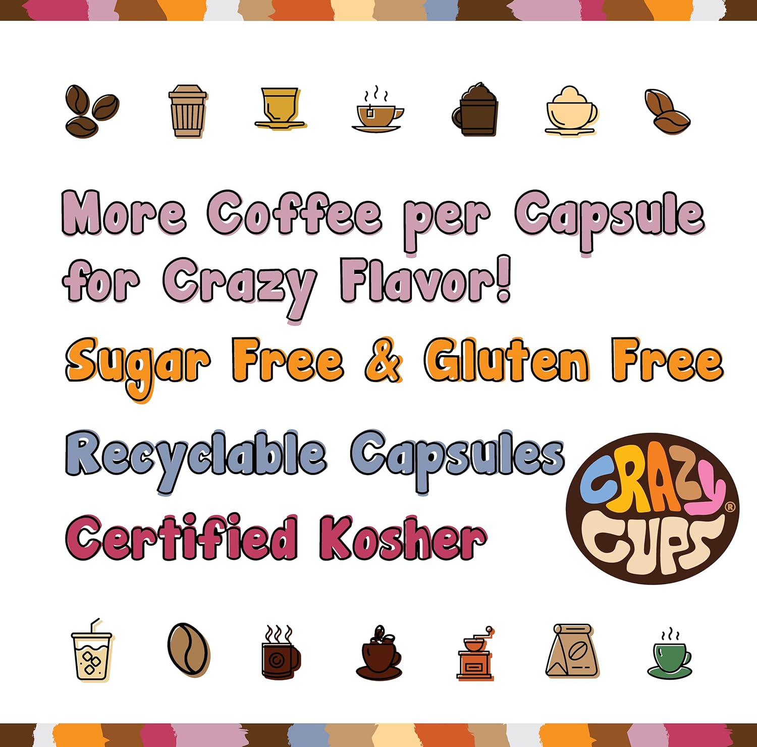 Crazy Cups Flavored Decaf Hot Or Iced Coffee, For The Keurig K Cups 2.0 Brewers, Chocolate Coconut Dream, 22 Count