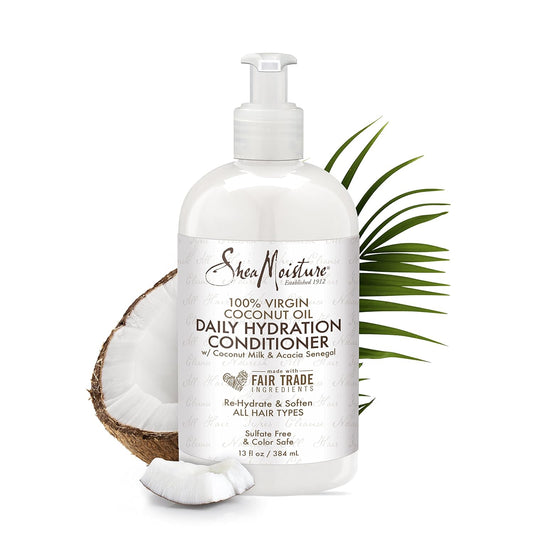 Sheamoisture Daily Hydrating Conditioner For All Hair Types 100% Virgin Coconut Oil Sulfate-Free 13 Oz (Packaging May Vary)