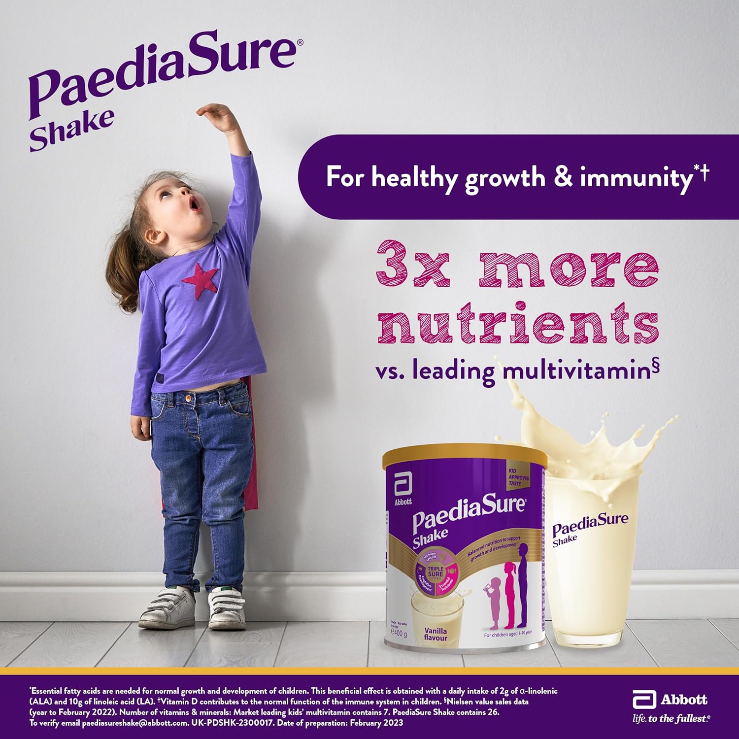 PaediaSure Shake – Vanilla Flavour – 400g – Balanced Nutritional Supplement Drink – Multivitamin for Kids – With Protein, Carbohydrates & Minerals – Supports Growth & Development – Vegetarian : Amazon.co.uk: Health & Personal Care