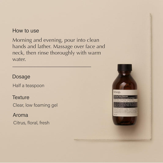 Aesop Amazing Face Cleanser | Non Drying, Concentrated Low Foaming Daily Cleanser | Cleanse Skin Of Oil And Grime Without Disturbing Natural Balance | 6.7 Oz / 200 Ml