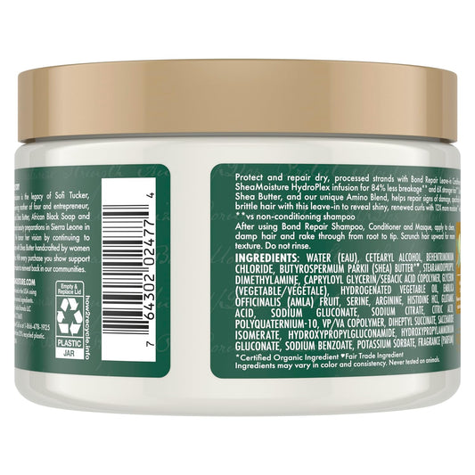 Sheamoisture Bond Repair Leave-In Conditioner Amla Oil To Strengthen And Repair Curls With Restorative Hydroplex Infusion 11 Oz