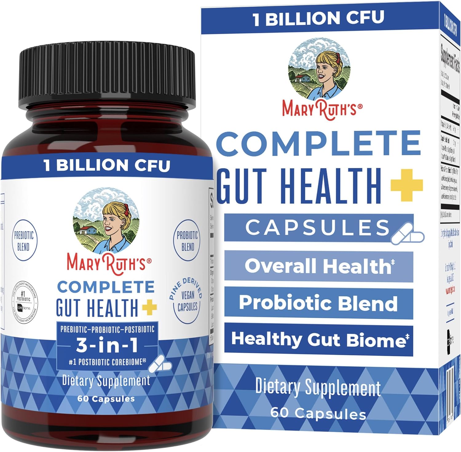 Maryruth'S 3-In-1 Probiotics For Complete Gut Health | Gut Health Supplement For Women & Men | Probiotic For Digestion & Immune Support | 50 Billion Cfu | 30 Count