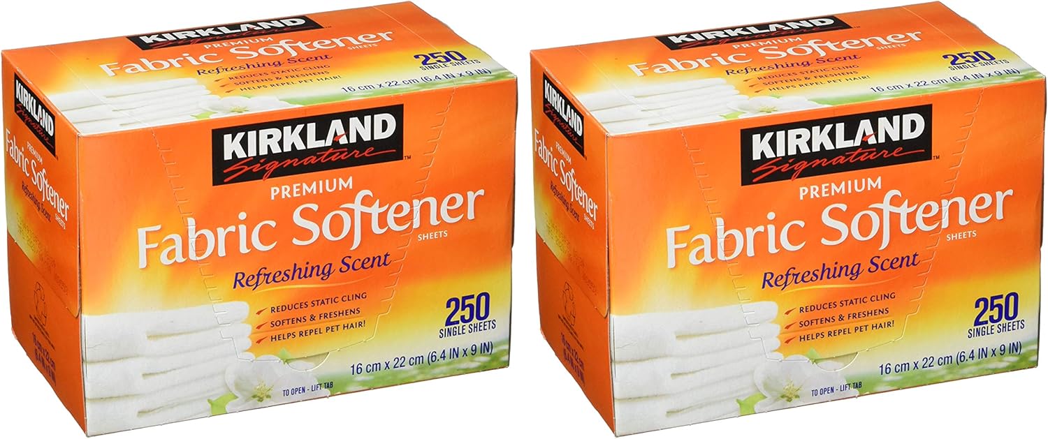 Kirkland Signature Fabric Softener Sheets 250CT (2packs)