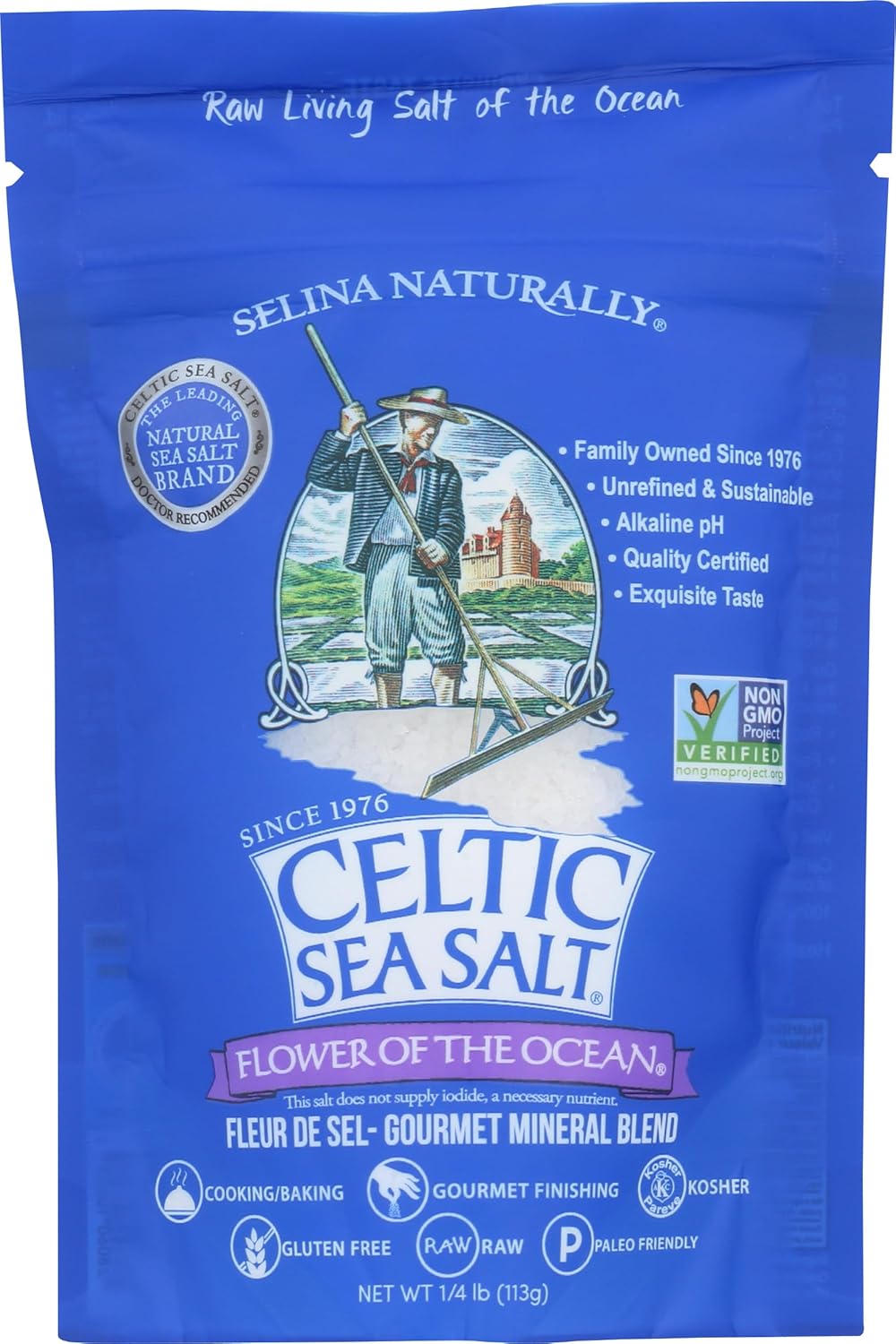 Celtic Sea Salt Reseal Bag, Flower Of Ocean