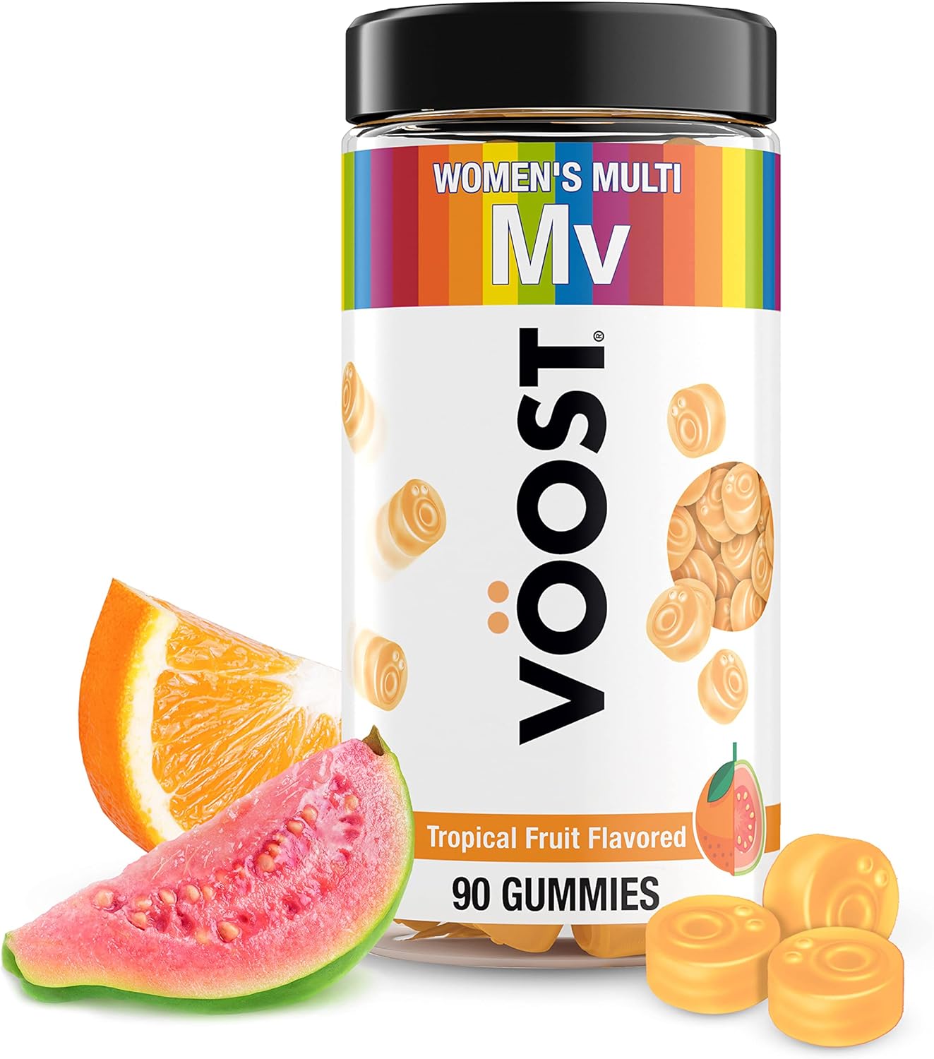 Voost, Women's Multivitamin Gummies, Supplement with Vitamin A, B, C, D & Folic Acid to Support Women's Daily Health*, Women's Chewable Vitamin, Tropical Fruit Flavored, 30 Day Supply - 90 Count