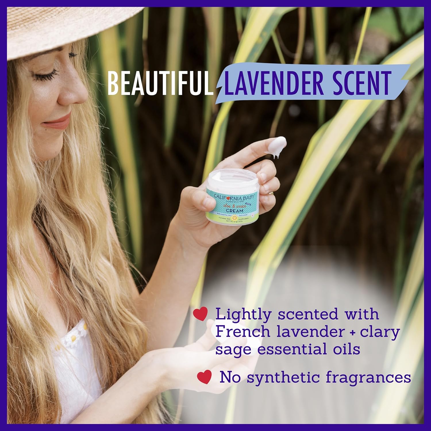 California Baby Aloe & Arnica Cream | Soothing Sunburn Relief Cream | Moisturizes Dry, Irritated Skin | 100% Plant-Based After Sun Lotion | Organic Calendula + Aloe Vera Cream | 57 G / 2 Oz. : Baby