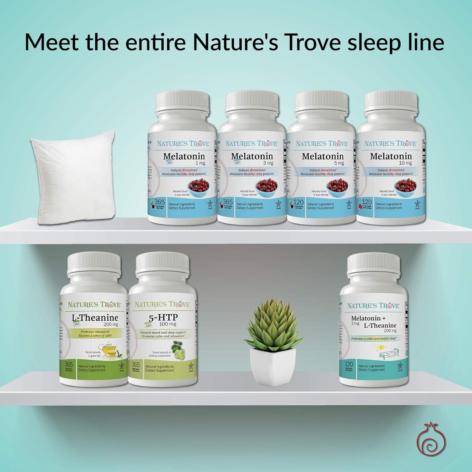 Melatonin 1mg by Nature's Trove - 365 EZ-Chew Tablets Cherry Flavor : Health & Household