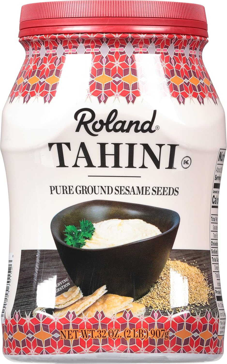 Roland Foods Tahini From Pure Ground Sesame Seed, Specialty Imported Food, 2-Pound Jar