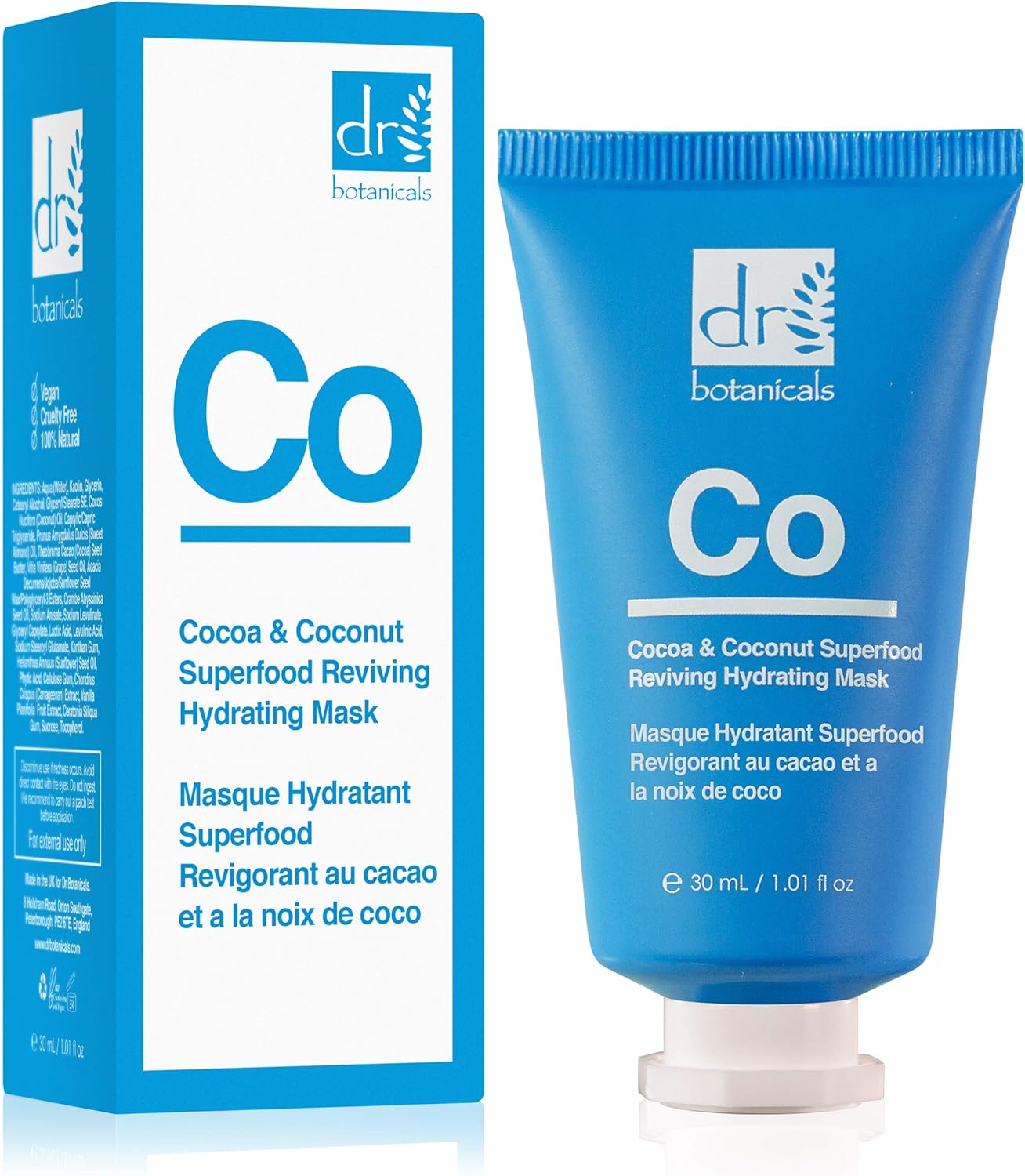 Dr Botanicals Natural Skincare Cocoa Butter & Coconut Superfood Reviving Hydrating Mask To Hydrate, Nourish And Revive Your Skin