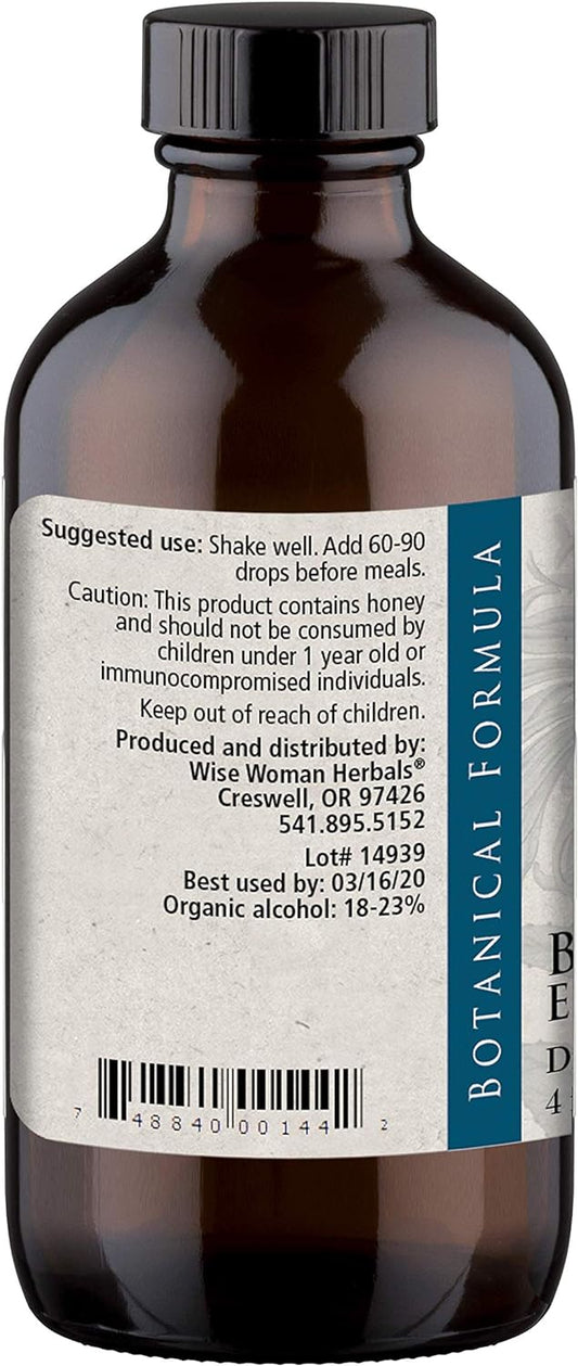 Wise Woman Herbals - Digestive Bitters - Bittersweet Elixir - for Digestive Support - Promotes Healthy Appetite and Proper Digestion - All Natural (4oz)