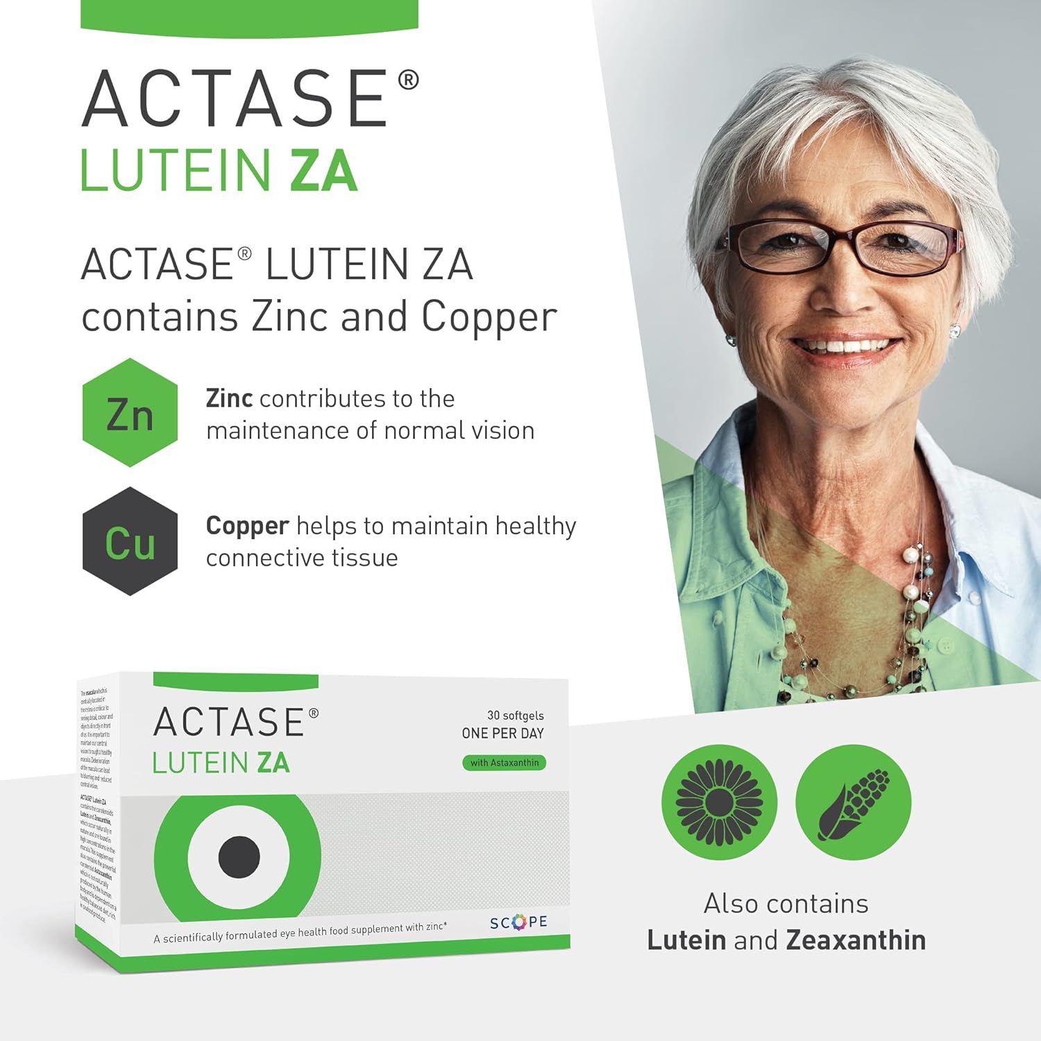 Actase ZA - Scientifically Formulated Lutein and Zeaxanthin Eye Care Supplement with Added Vitamins to Maintain Healthy Vision - 30 Softgels : Amazon.co.uk: Health & Personal Care