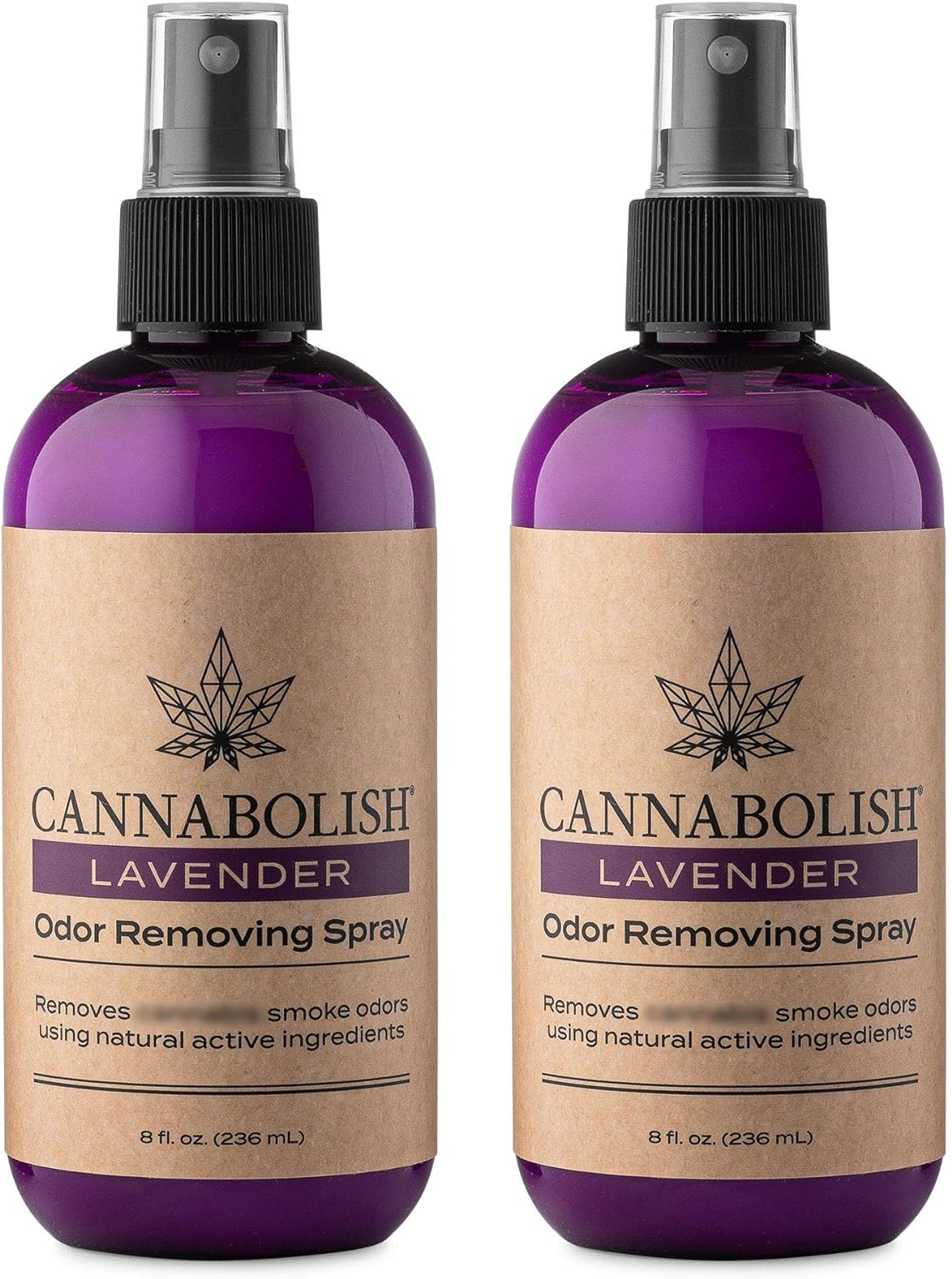 Cannabolish Lavender Smoke Odor Eliminator Spray and Air Freshener, 8 fl. oz, Natural Ingredients (Pack of 2)
