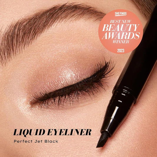 Moodstruck Precision Liquid Eyeliner - Perfect Jet Black | Smudge-Proof, Water-Resistant Makeup Essential | Flawlessly Pigmented For Dramatic Winged Looks | Seamless Eyeliner Pen