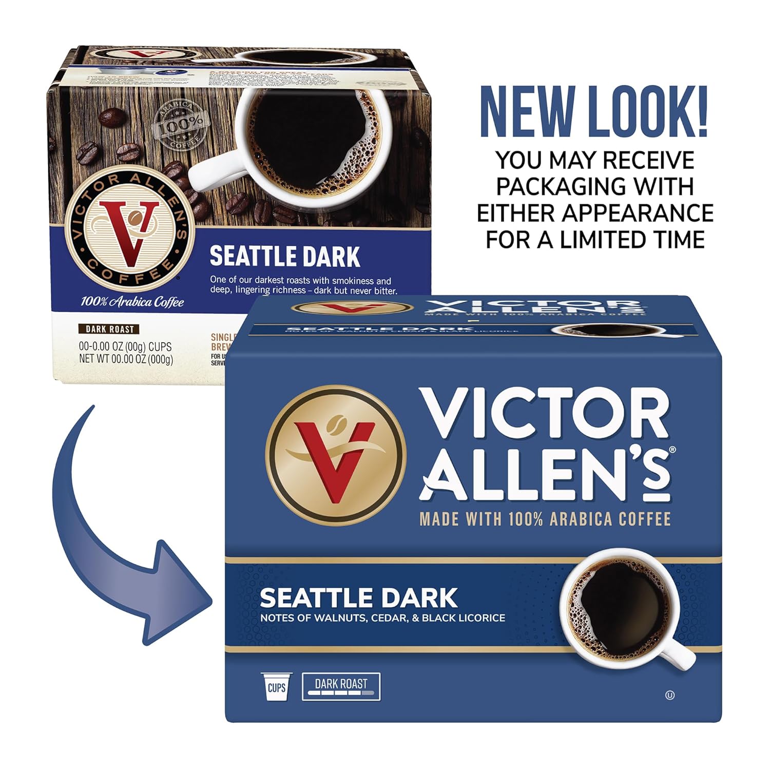 Victor Allen'S Coffee Seattle Dark, Dark Roast, 42 Count, Single Serve Coffee Pods For Keurig K-Cup Brewers