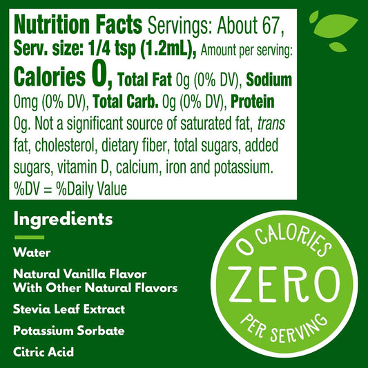 Truvia Zero-Calorie Liquid Sweetener From The Stevia Leaf, Vanilla Flavor, 2.7 Fl Oz Bottle