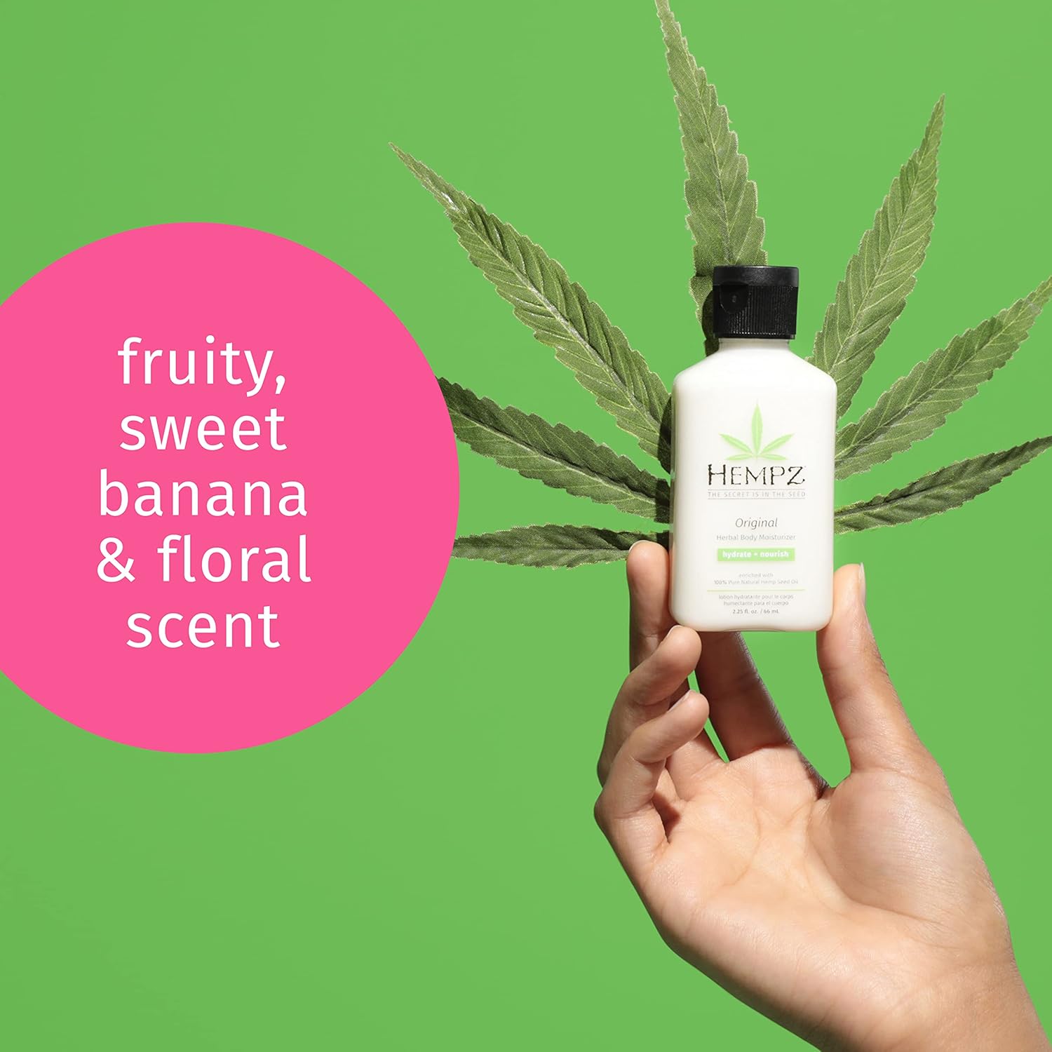 Hempz Body Lotion - Floral & Banana Daily Moisturizing Cream, Shea Butter Hand And Body Moisturizer - Hemp Lotion - Skin Care Products, Hemp Seed Oil - Mini, 2.25 Oz. : Body Lotions : Beauty & Personal Care