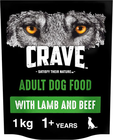 Crave Dry Dog Food with Lamb and Beef – High Protein and Grain-Free – 1 kg (Pack of 4)?424963