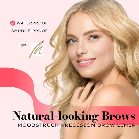 Moodstruck Precision Brow Liner In Light Blonde | Long Lasting, Water Resistant Makeup For Fuller Eyebrows | Natural Blonde Eyebrow Pencil With Brush