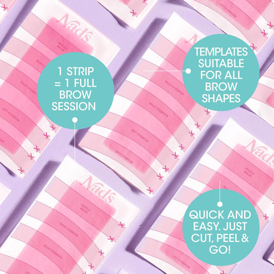 Nad'S Eyebrow Wax Strips - Facial Hair Removal For Women - Brow Wax Kit, Eyebrow Shapers