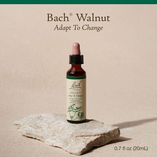 Bach Original Flower Remedies, Walnut For Adapting To Change, Natural Homeopathic Flower Essence, Holistic Wellness And Stress Relief, Vegan, 20Ml Dropper