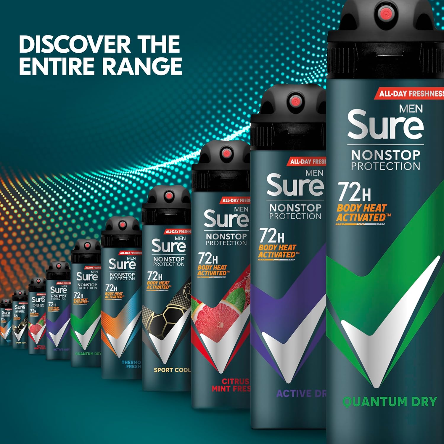 Sure Thermo Fresh Nonstop Protection Antiperspirant Deodorant (6x 250 ml) with Body Heat Activated technology Aerosol Spray for 72-hour sweat and odour protection 6x 250 ml : Amazon.co.uk: Beauty