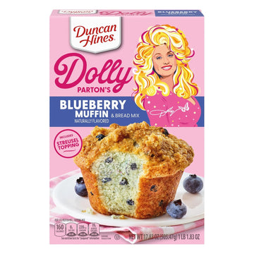 Duncan Hines Dolly Parton'S Blueberry Flavored Muffin & Bread Mix, 17.83 Oz