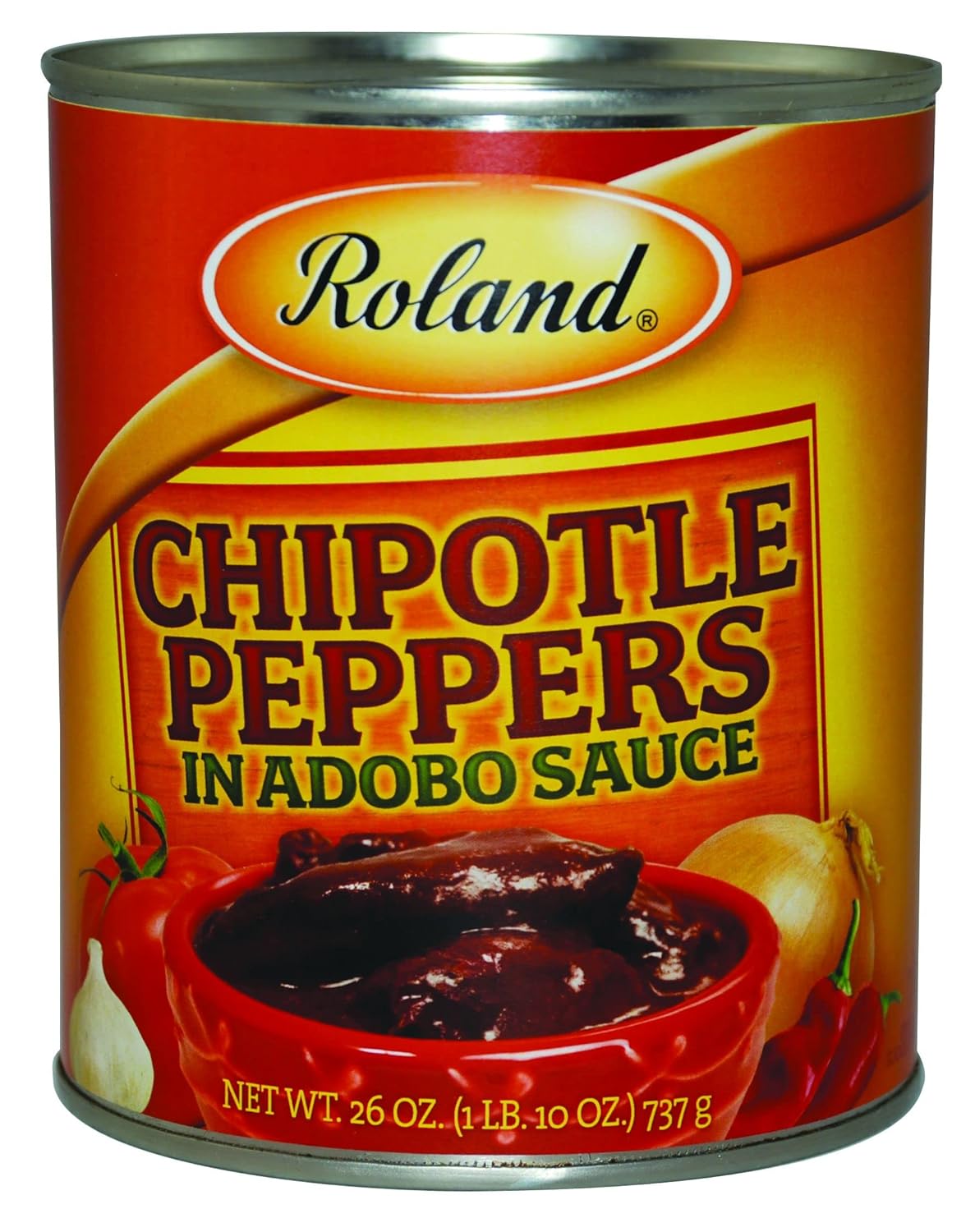 Roland Foods Chipotle Peppers In Adobo Sauce, 26 Ounce, Pack Of 4